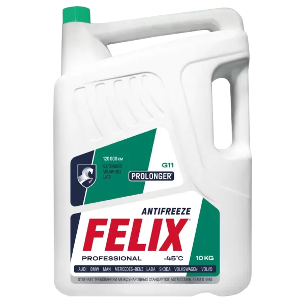 Антифриз FELIX PROLONGER G11 -40 (зеленый) 10кг