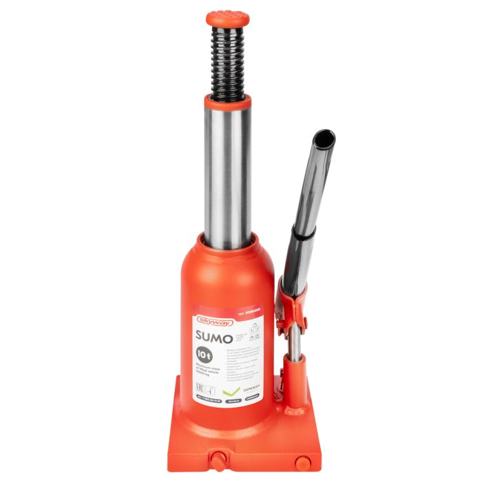 Домкрат гидрав бутылочный SKYWAY SUMO 15т h 205-390мм в коробке+сумка