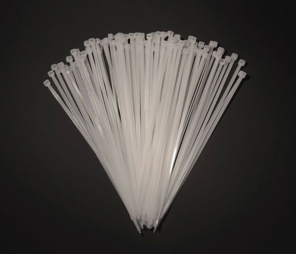 Хомут-стяжка ленточная 2,5х160 белый (100 шт.)