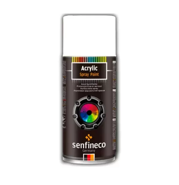 4040 Акриловая краска-спрей SENFINECO Paint Acrylic White глянцевая (белая) 400мл RAL9010