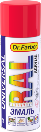 Эмаль-аэрозоль Dr.Farber акриловая универсальная RAL 8019 (серо-коричневый)глянец