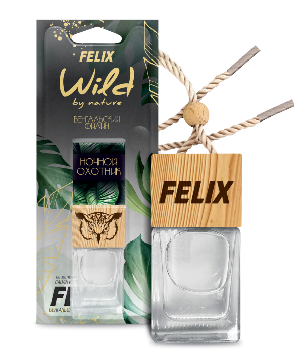 Ароматизатор автомобильный подвесной FELIX WILD BY NATURE Бенгальский филин