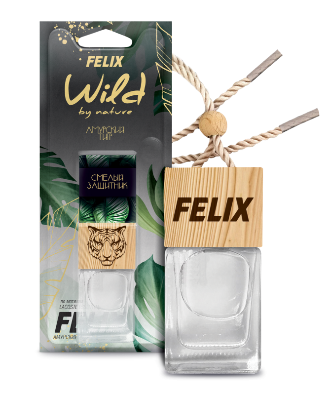 Ароматизатор автомобильный подвесной FELIX WILD BY NATURE Амурский тигр