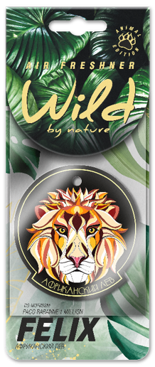 Ароматизатор бумаж. FELIX WILD BY NATURE Африканский лев