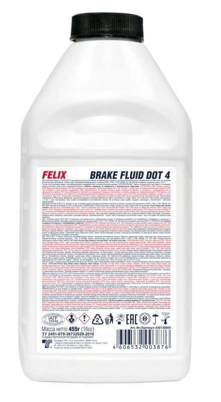 Тормозная жидкость FELIX DOT-4 0,455кг