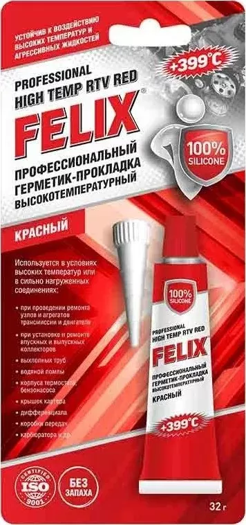 Профессиональный герметик-прокладка FELIX (красный) 32г