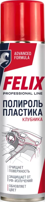 Полироль пластика Felix "Клубника" в аэроз. уп. 400мл