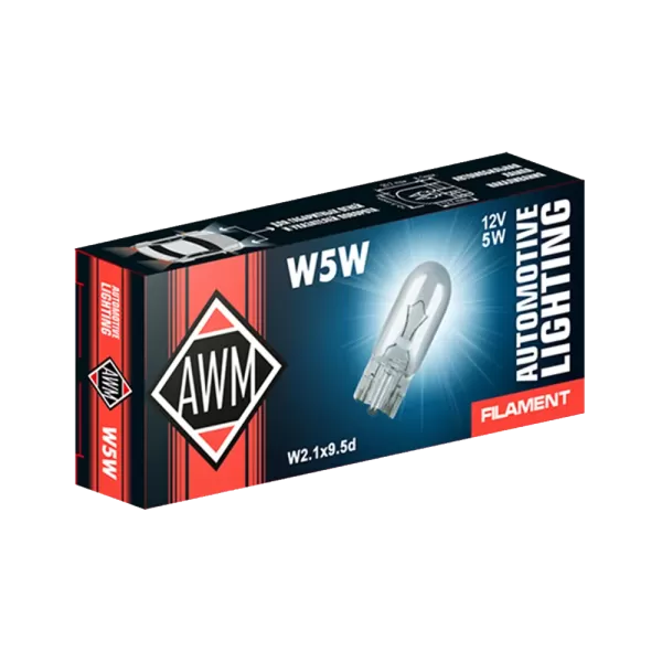 Лампа накаливания AWM W5W 12V 5W (W2.1x9,5d)