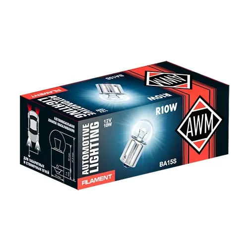 Лампа накаливания AWM R10W 24V 10W (BA15S)
