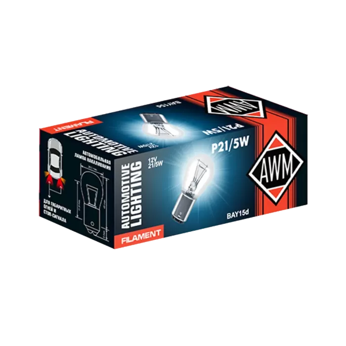 Лампа накаливания AWM P21/5 12V 21W/5W (BAY15D)