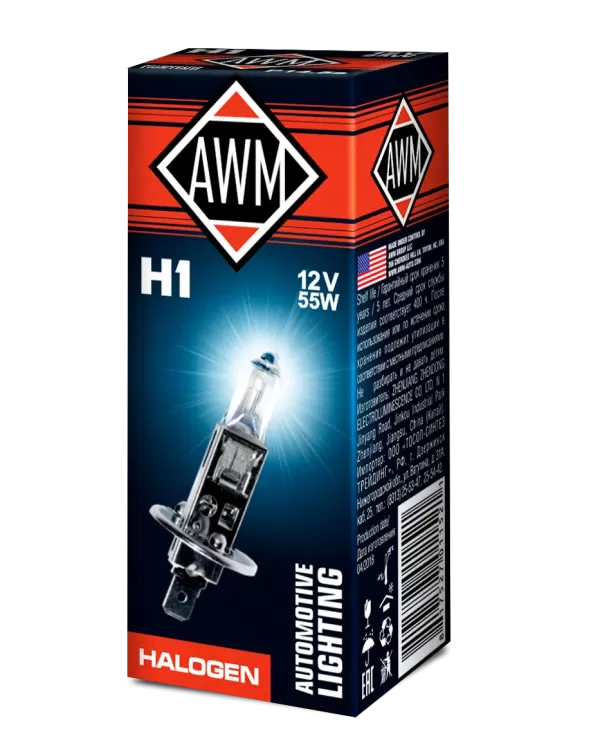 Лампа галогенная AWM H1 12V 55 W (P14,5S)