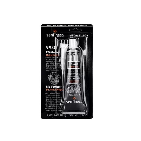 9930 Силиконовый герметик черный SENFINECO RTV-Gasket Maker Black 100 г