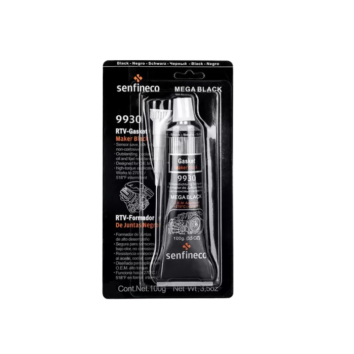 9930 Силиконовый герметик черный SENFINECO RTV-Gasket Maker Black 100 г
