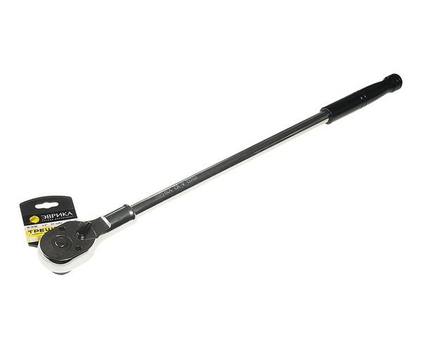 ТРЕЩОТКА ER-13760 3/4" 24-ЗУБЦОВАЯ С ПРЯМОЙ МЕТАЛЛИЧЕСКОЙ РУЧКОЙ 760ММ НА ДЕРЖАТЕЛЬ ЭВРИКА