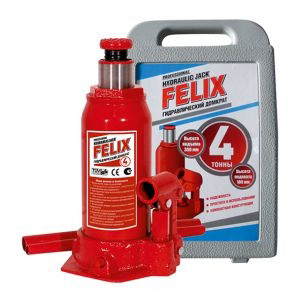 ДОМКРАТ ГИДРАВЛИЧЕСКИЙ БУТЫЛОЧНЫЙ FELIX (4 ТОННЫ)