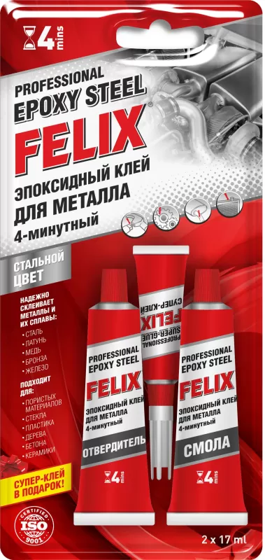 Профессиональный эпоксидный клей для металла FELIX