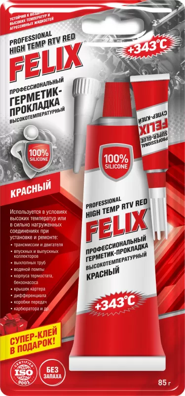 Профессиональный герметик-прокладка FELIX (красный) 85г