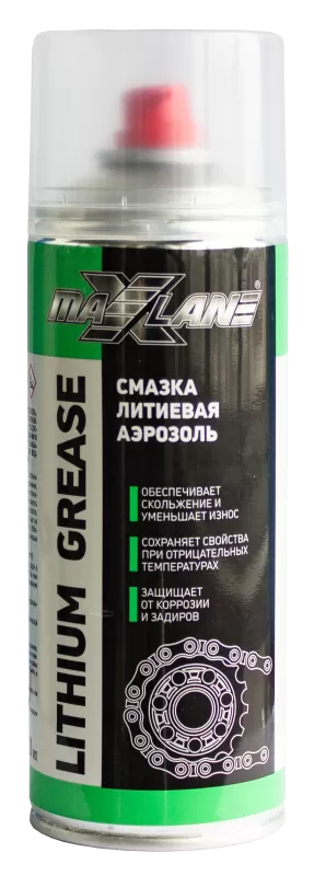 Смазка литиевая MAXLANE Lithium grease, аэрозоль 520 мл